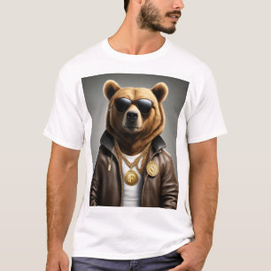 Cool Animal With Sunglasses And A Leather Jacket T-Shirt