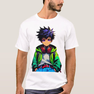 Cool Anime Boy Art T-Shirt