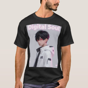 Cool Anime Boy Techwear Red Eyes Edgy Aesthetic Sh T-Shirt