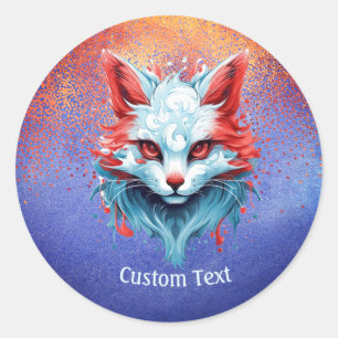 Cool Anime Magical Cat Personalised Classic Round Sticker