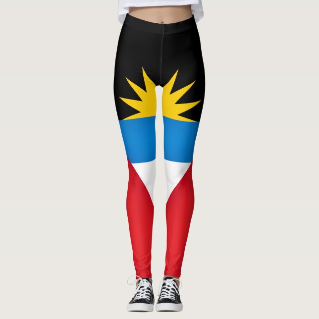 Cool Antigua And Barbuda Flag Fashion Leggings (Front)