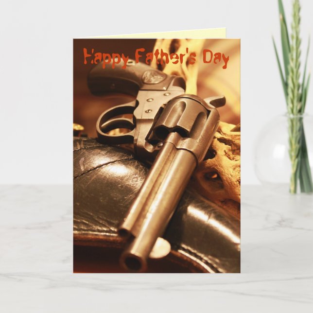 Cool antique gun Happy Father's Day card (Front)