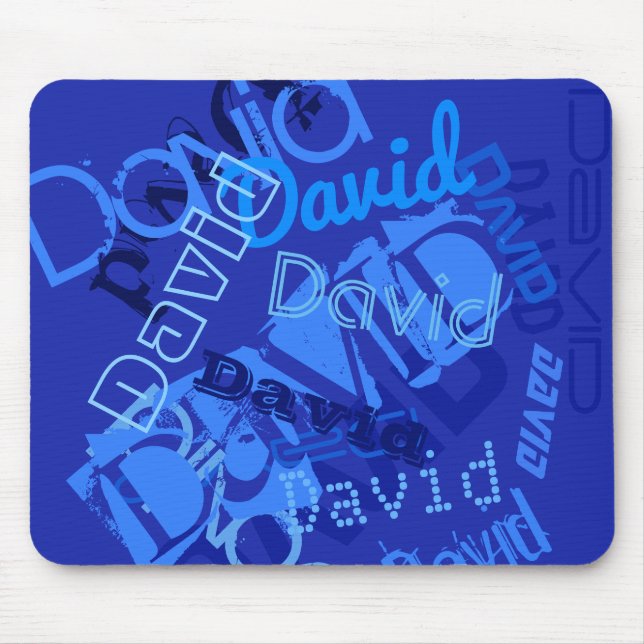 Cool Any Name Collage Mouse Mat (Front)