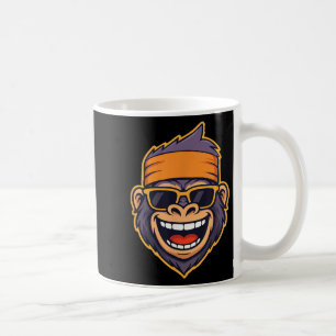 Cool Ape Gorilla Head Funky Monkey Retro Bandanna  Coffee Mug