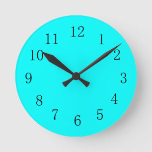 Cool Aqua Blue Kitchen Wall Clock