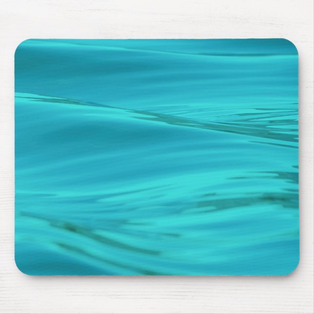 Cool Aqua Blue Summer Water Ripples Mouse Mat (Front)