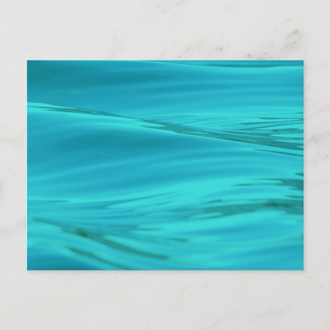 Cool Aqua Blue Summer Water Ripples Postcard (Front)