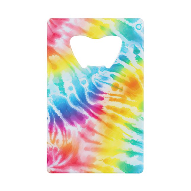 Cool Aqua Red Blue Yellow Orange Tie Dye (Front)