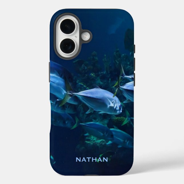 Cool Aquarium Fish Dark Water Personalised Case-Mate iPhone Case (Back)