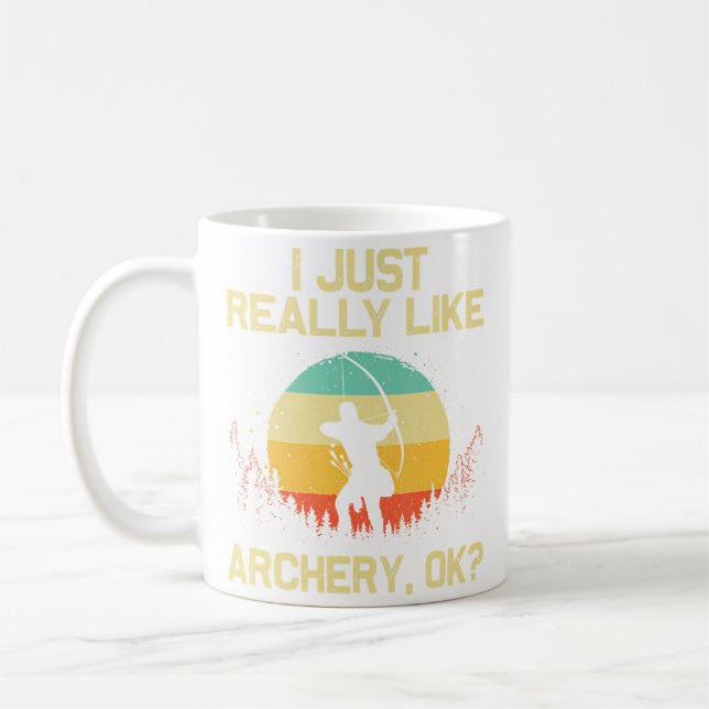 Cool Archery For Bowhunter Archer Arrow Bow Hunter Coffee Mug (Left)