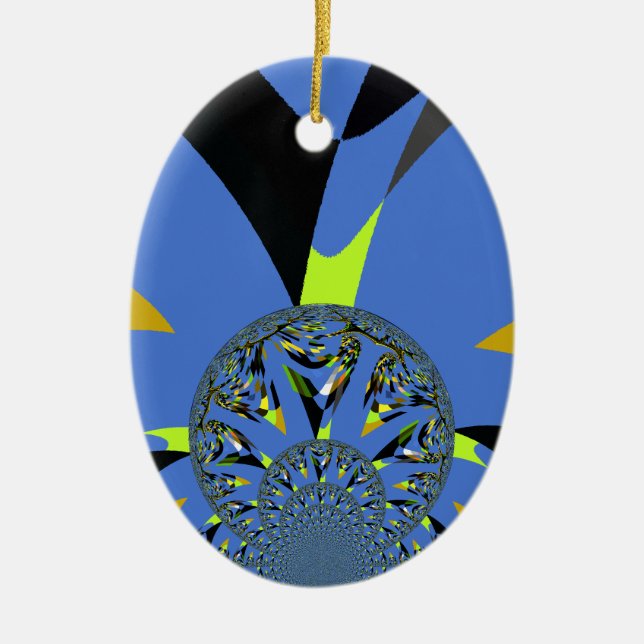 Cool Arches with Fractal Spheres Art Design Ceramic Tree Decoration (Front)