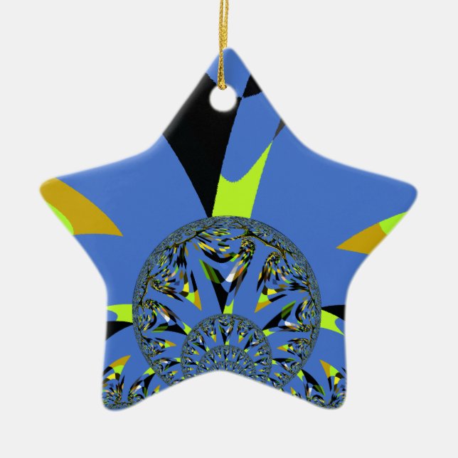 Cool Arches with Fractal Spheres Art Design Ceramic Tree Decoration (Front)