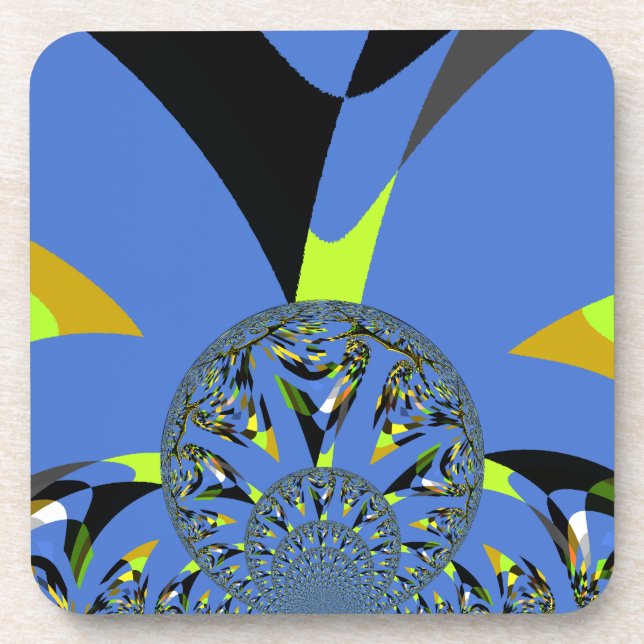 Cool Arches with Fractal Spheres Art Design Coaster (Front)