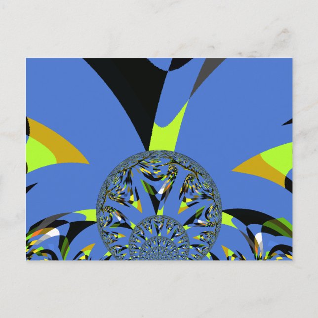Cool Arches with Fractal Spheres Art Design Postcard (Front)