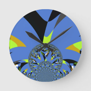 Cool Arches with Fractal Spheres Art Design Round Clock