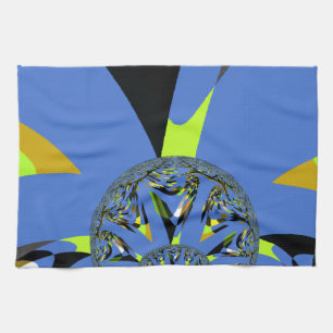 Cool Arches with Fractal Spheres Art Design Tea Towel