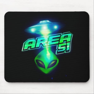 Cool Area 51 Alien Spaceship Mouse Mat