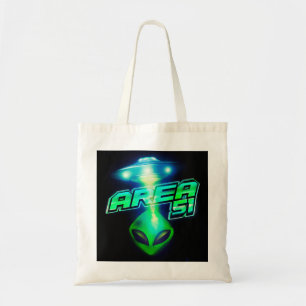 Cool Area 51 Alien Spaceship Tote Bag