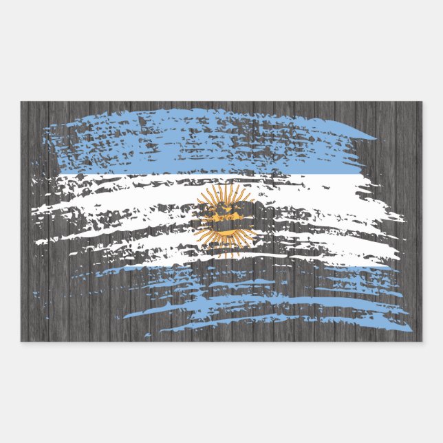 Cool Argentinean flag design Rectangular Sticker (Front)