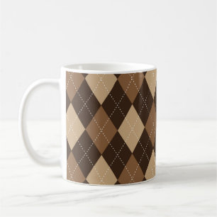 Cool Argyle Pattern with Stitches Coffee Mug