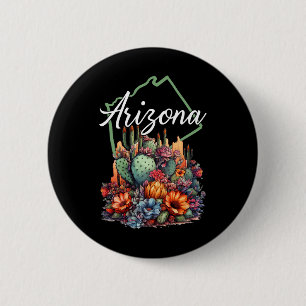 Cool Arizona Blooming Flowers Cactus Outdoor Hikin 6 Cm Round Badge