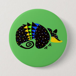 Cool  ARMADILLO- Endangered animal graphic 7.5 Cm Round Badge