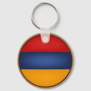 Cool Armenia Flag Seal Keychain