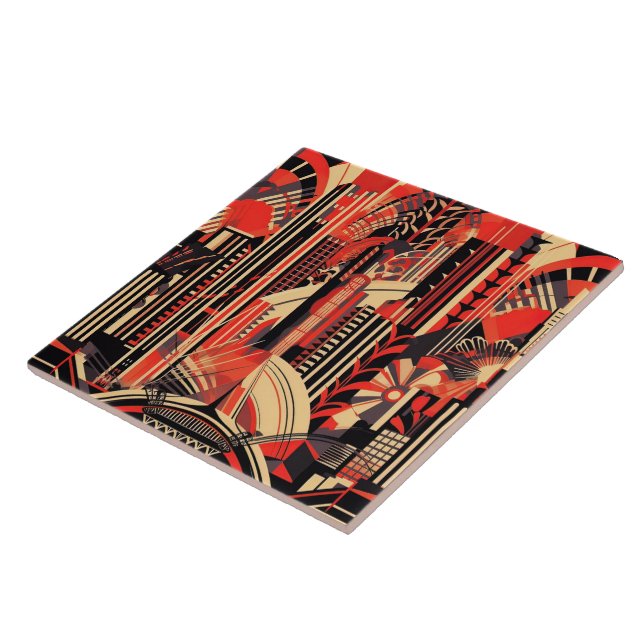 Cool art deco style ceramic tile  (Side)