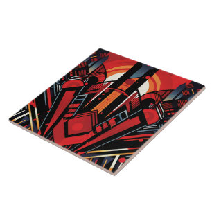 Cool art deco style tile