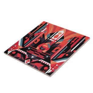 Cool art deco style tile