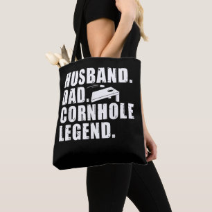 Cool Art Husband Dad Corn Hole Legend Sport Tote Bag