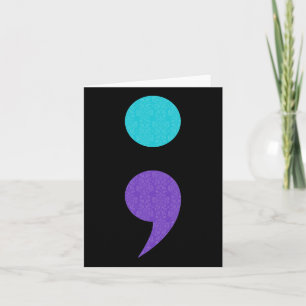 Cool Art Of Semicolon Sign For Suicide Prevention Card