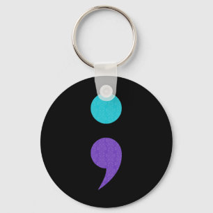 Cool Art Of Semicolon Sign For Suicide Prevention Key Ring
