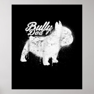 cool art painting french bulldog frenchie gift poster