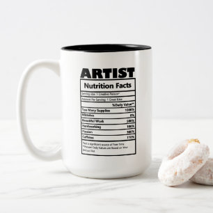 cool Artist work facts Two-Tone Coffee Mug