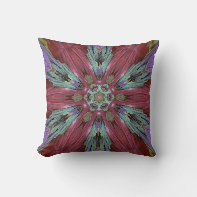 Cool Artistic Burgundy Teal Pattern. Cushion (Front)