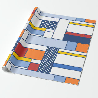 Cool artistic modern art gift paper Mondrian style