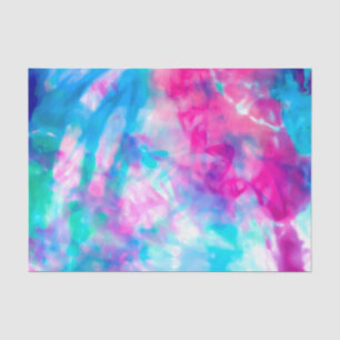 Cool Artsy Girly Purple Pink Blue Tie Dye Pattern Tissue Paper