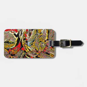 Cool Artsy Modern Wine Glass Decor Luggage Tag