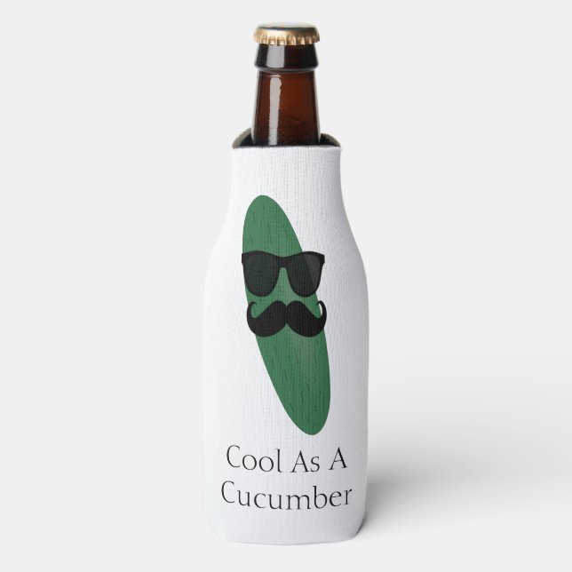 Cool As A Cucumber Bottle Cooler (Bottle Front)