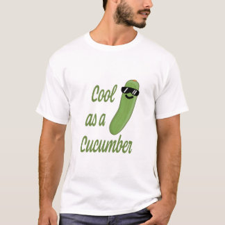 Cool as a Cucumber! Cute Cucumber Cartoon T-Shirt