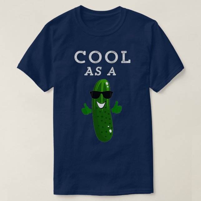Cool As A Cucumber Kids Funny Cute Idiom Dude Thum T-Shirt (Design Front)