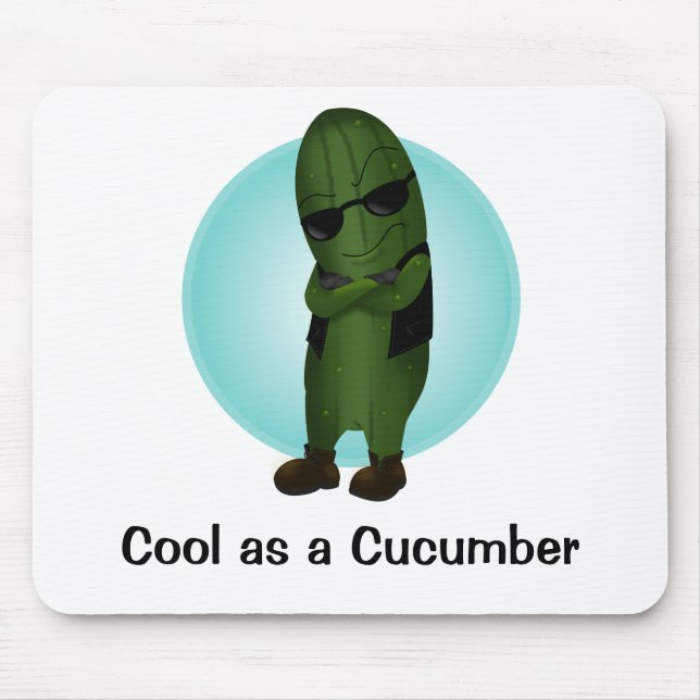 Cool As A Cucumber Mouse Mat (Front)