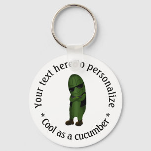 Cool As A Cucumber Personalized Key Ring