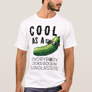 Cool as a Cucumber Vegan Pun T-shirt