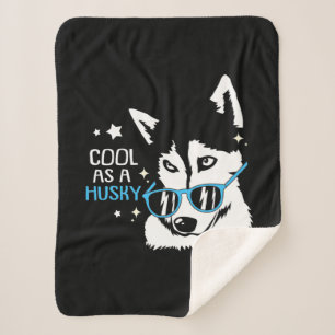 Cool As A Husky Dog Sherpa Blanket