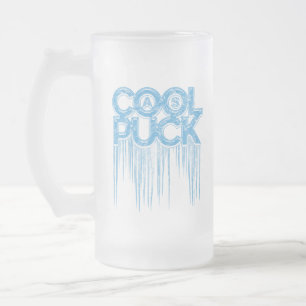 Cool As Puck Frosted Glass Beer Mug