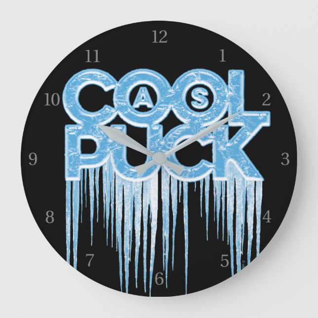 Cool As Puck Large Clock (Front)