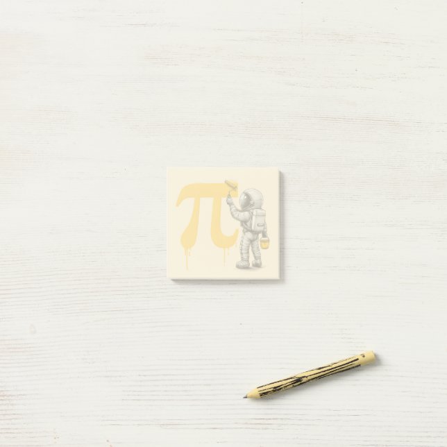 Cool Astronaut Painting Pi Symbol Pi Day  Post-it Notes (On Desk)