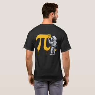 Cool Astronaut Painting Pi Symbol Pi Day T-Shirt